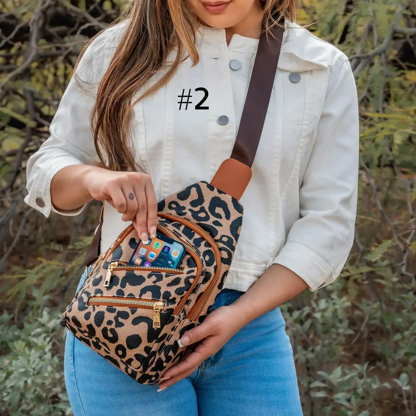 Leopard Sling Bag - undefined - Bag Habit, Inc + Pamela James