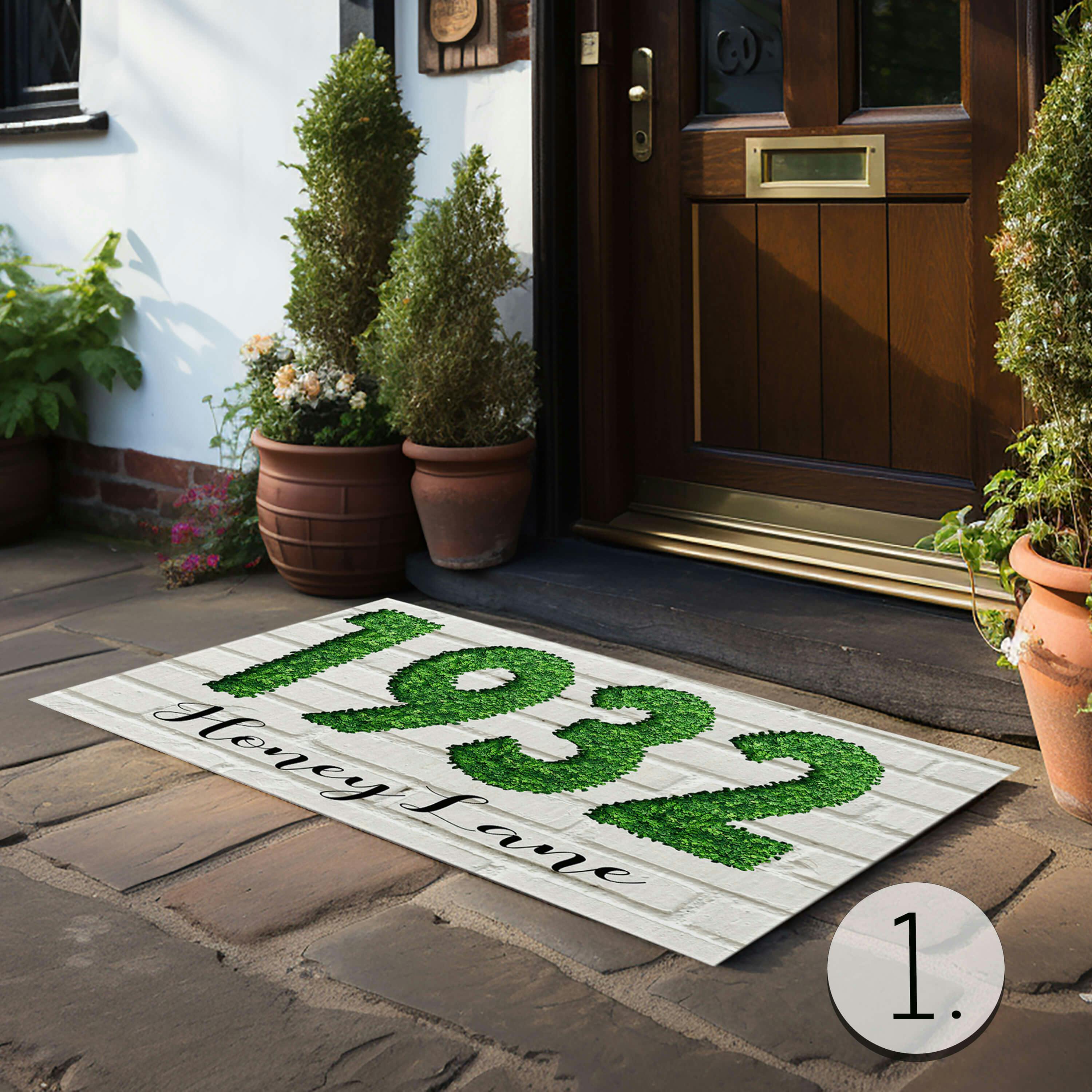 Customized Address Doormat - 24"x36" - undefined - Cherry Tree Lane Designs