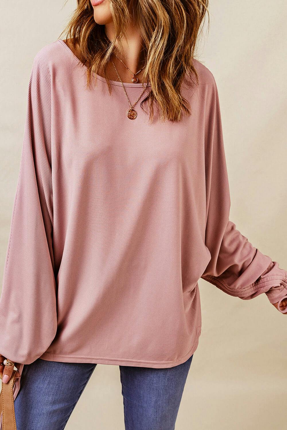 Drawstring Ruched Dolman Sleeve Top - undefined - Dream Life Boutique