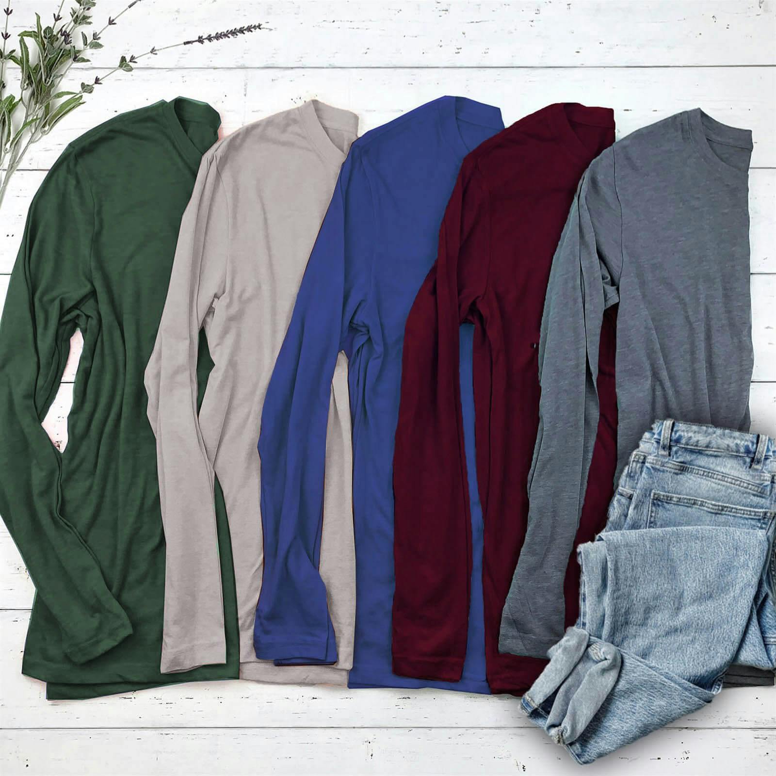 Longer Layering Long Sleeve Tees - undefined - Old New Again