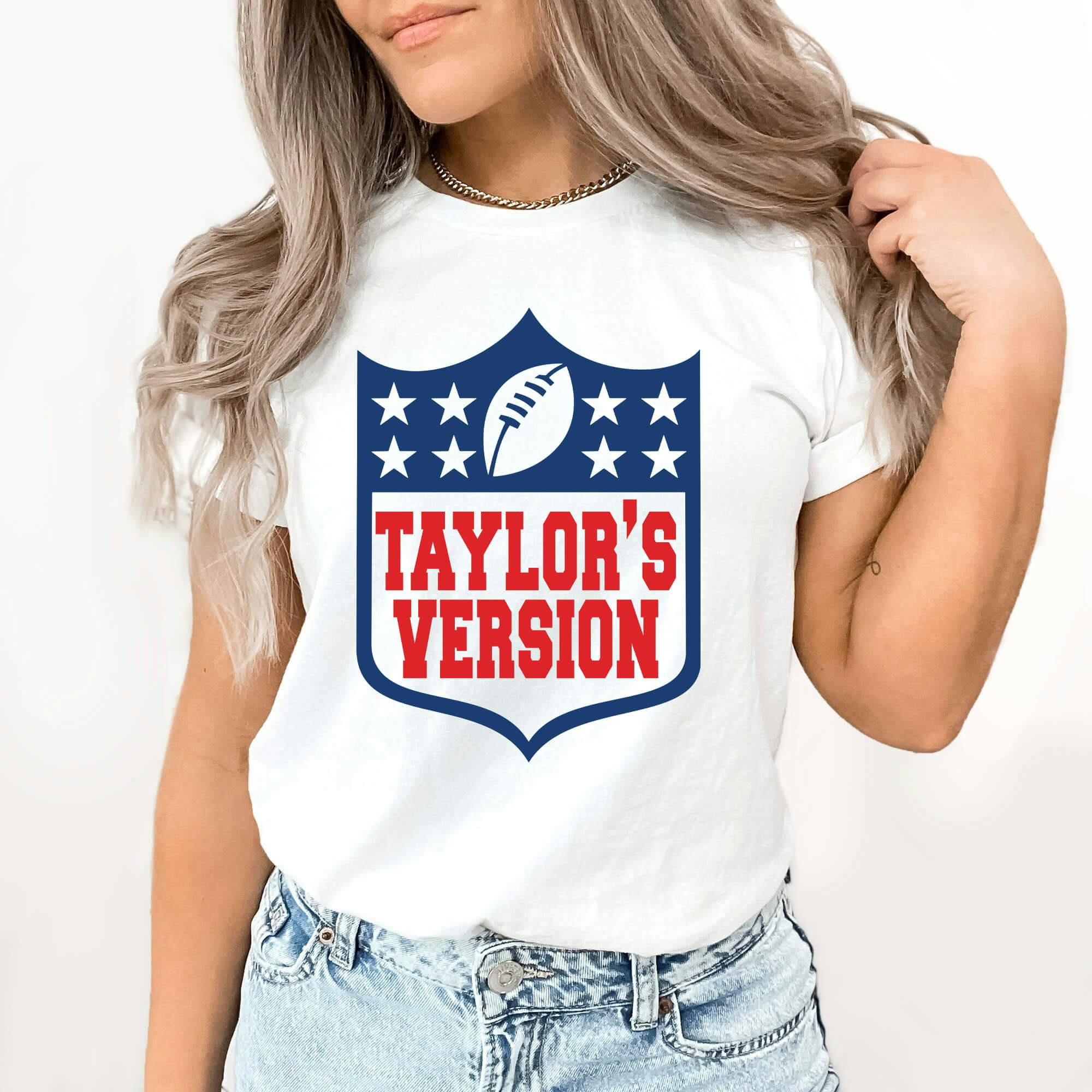Taylor's Football Version Graphic Tee | Trending | Travis | Team | Romance | Concert | Music | Sports | Layering Tee - undefined - BEADSBEE BOUTIQUE