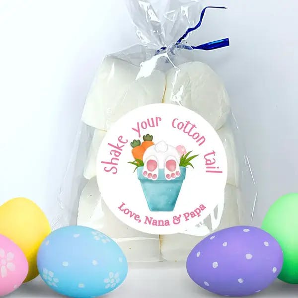 Easter Party Stickers / Cake Toppers with Treat Bags - undefined - Joyful Bliss Boutique