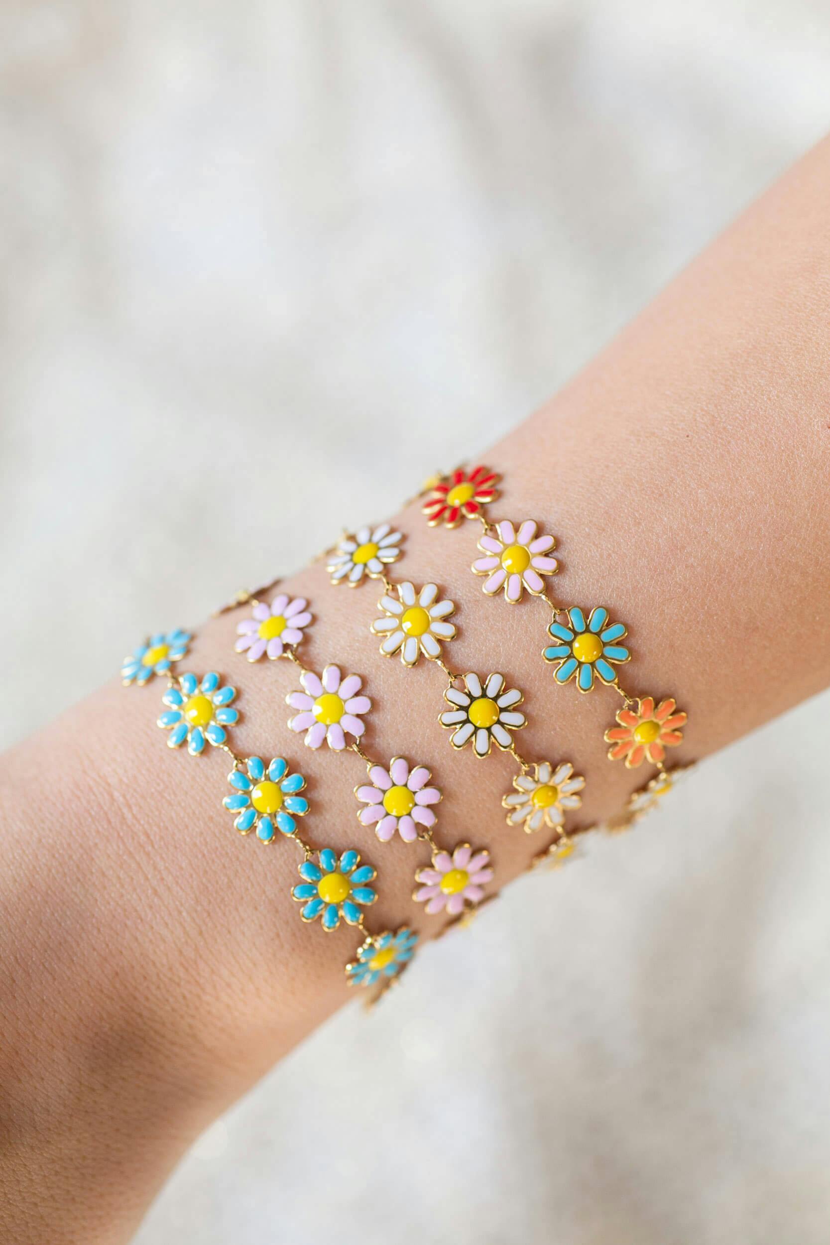 Cute Daisy Bracelets - undefined - Jewel Therapy