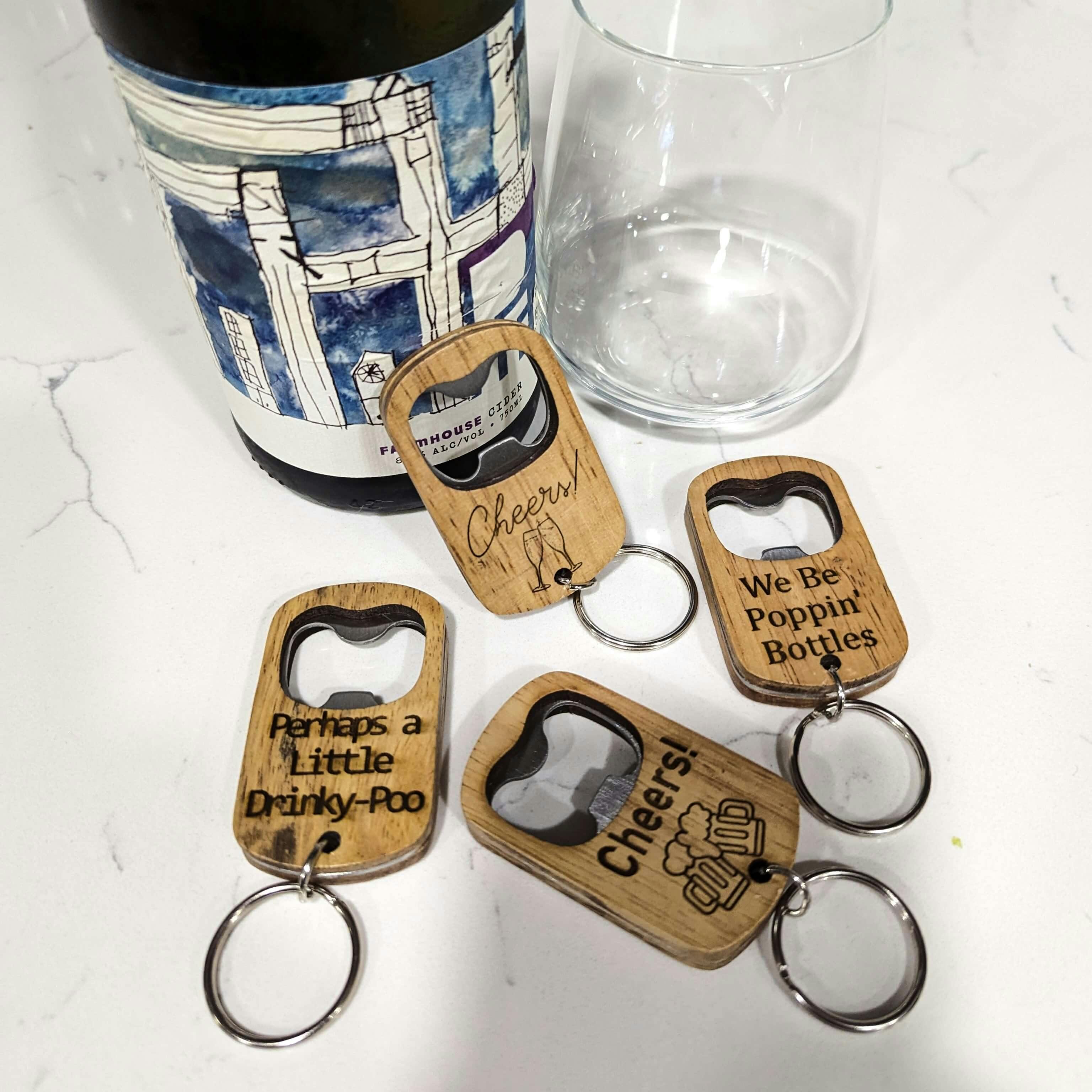 Engraved Wooden Bottle Opener - undefined - Just the Lux