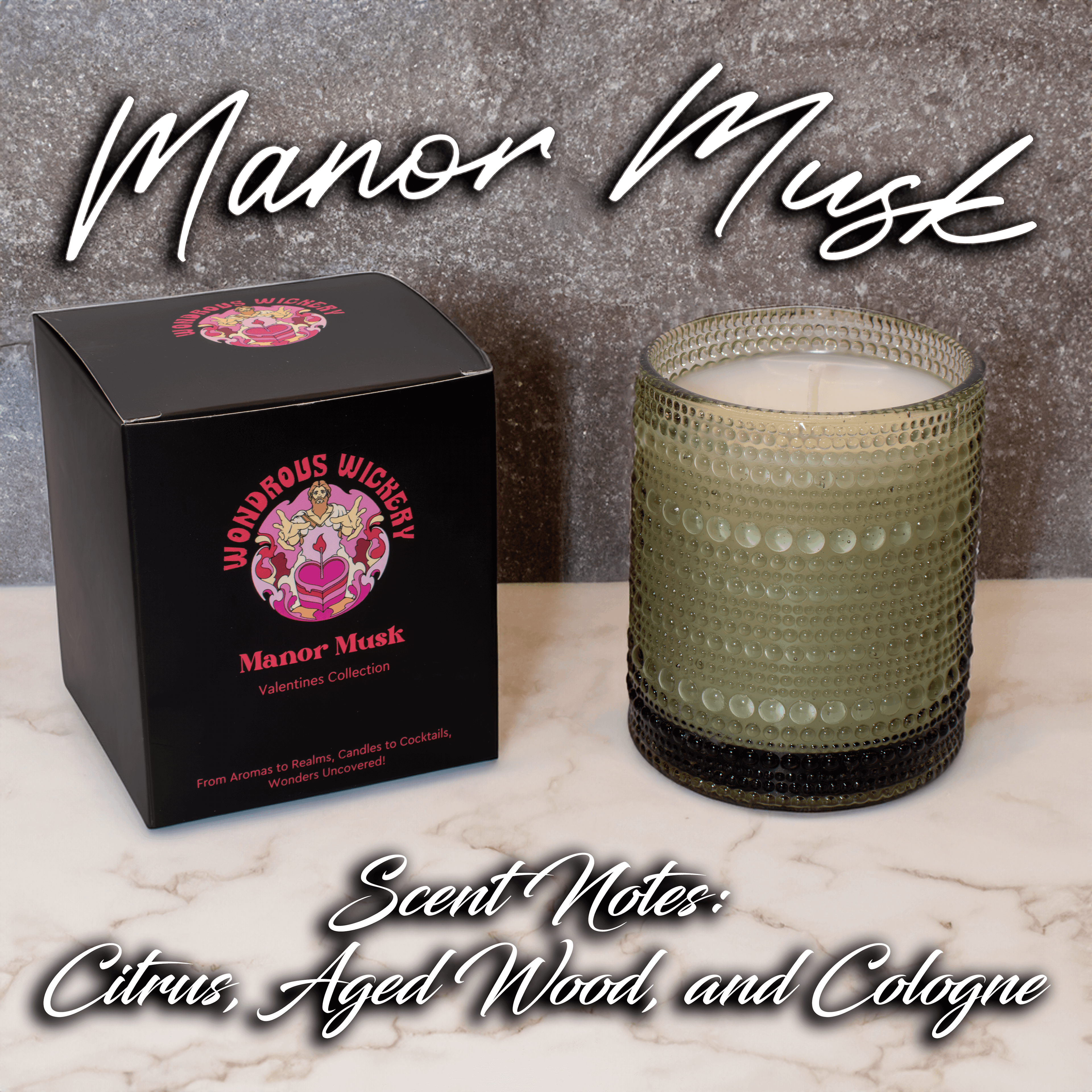 Manor Musk Candle / Candle to Cocktail Experience / Valentines Collection / LIMITED Edition / Unique Candle Gift / Candles - undefined - Wondrous Wickery