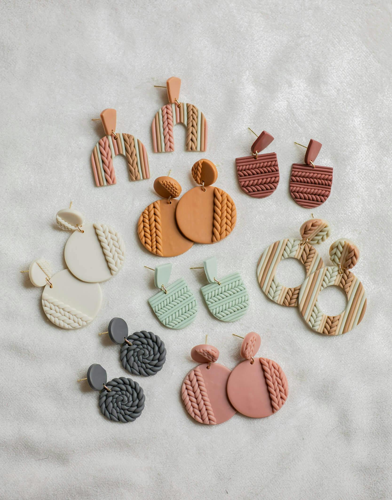 Cozy Knit Patterned Earrings - undefined - Jewel Therapy