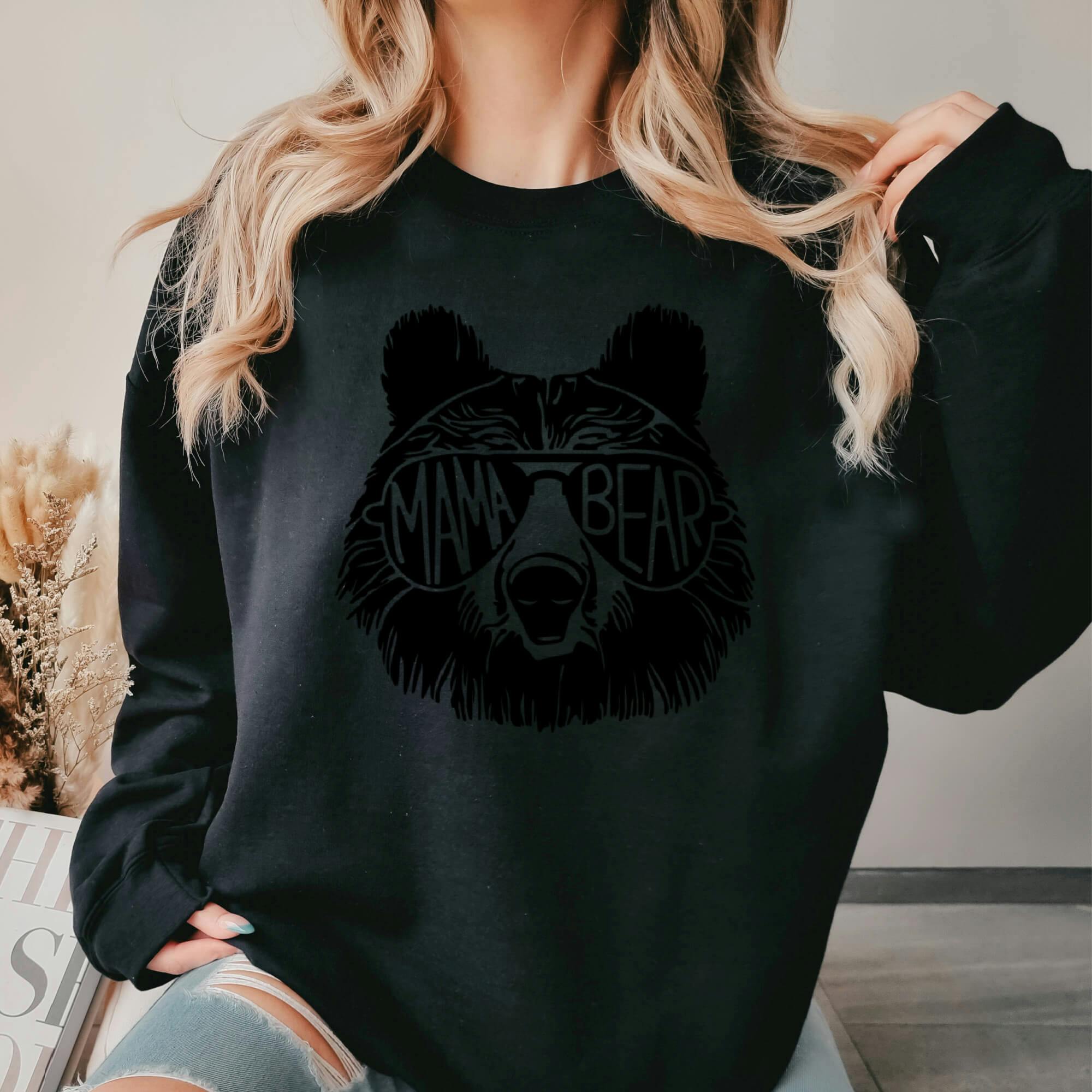 Mama Tone on Tone Sweatshirts | Mama Bear Sweatshirts - undefined - Par-tees by Party On Designs