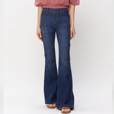 Judy Blue Kenzie Pull-On Flare Jeans - undefined - Christina's Boutiques