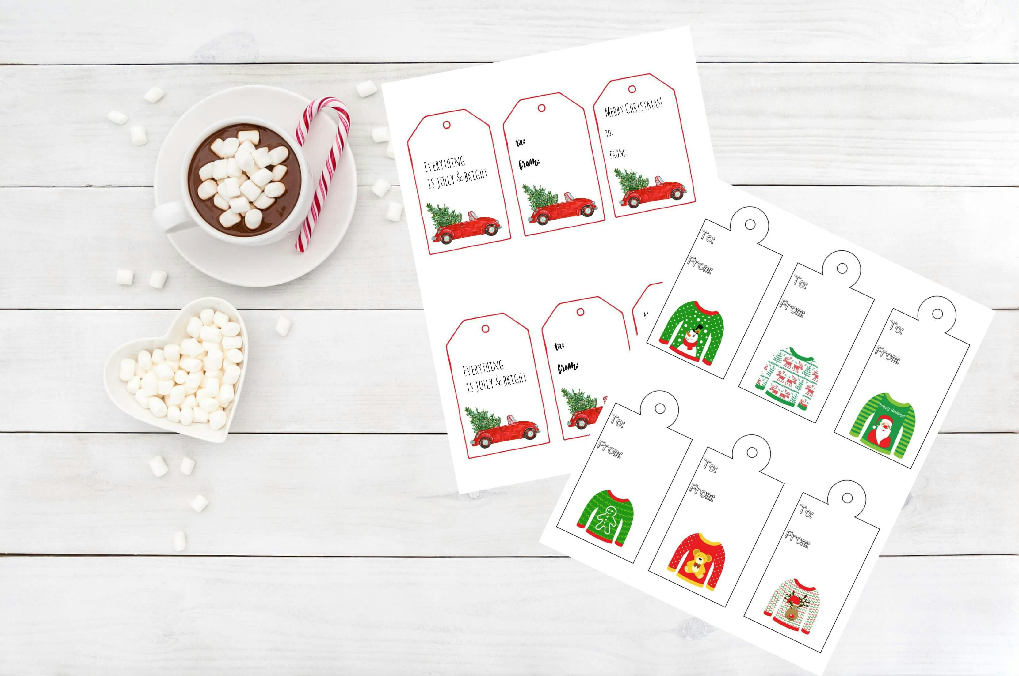 Printable Christmas Gift Tags - undefined - bright side girl shoppe