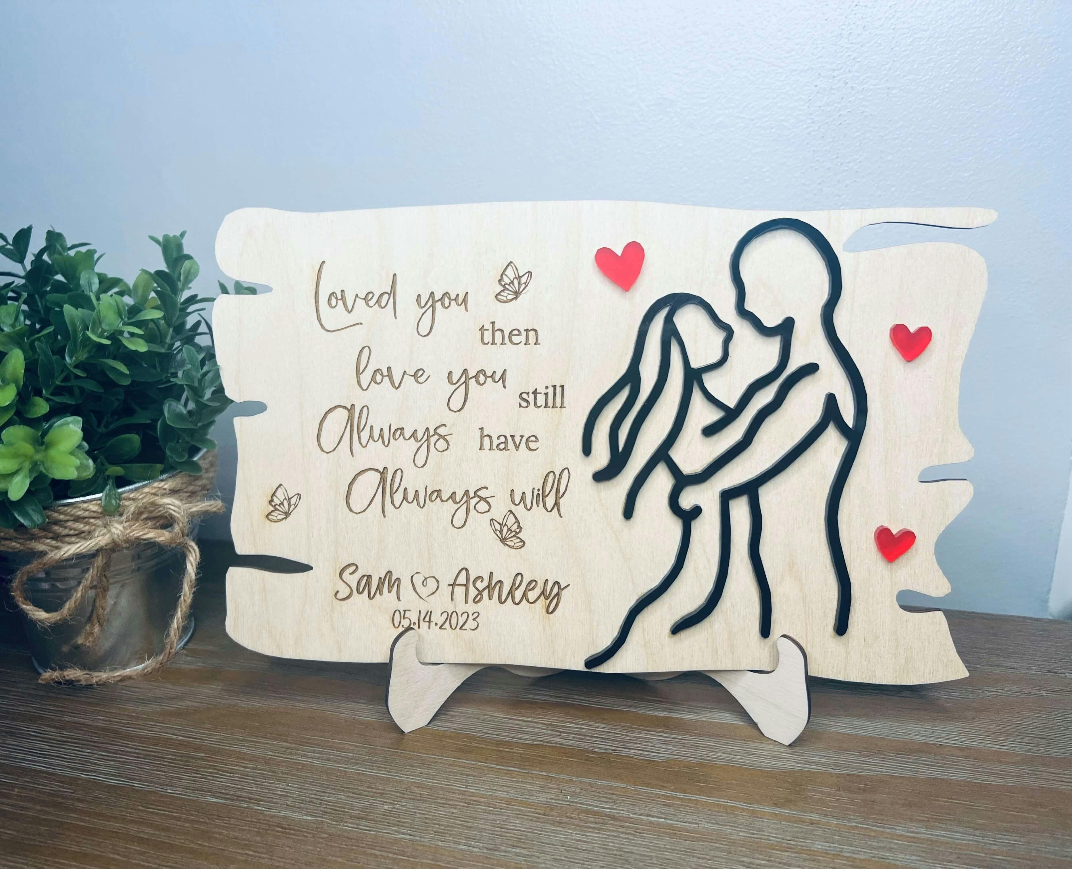 Couples Wood Valentine’s Day Sign - undefined - Creekside Design Company