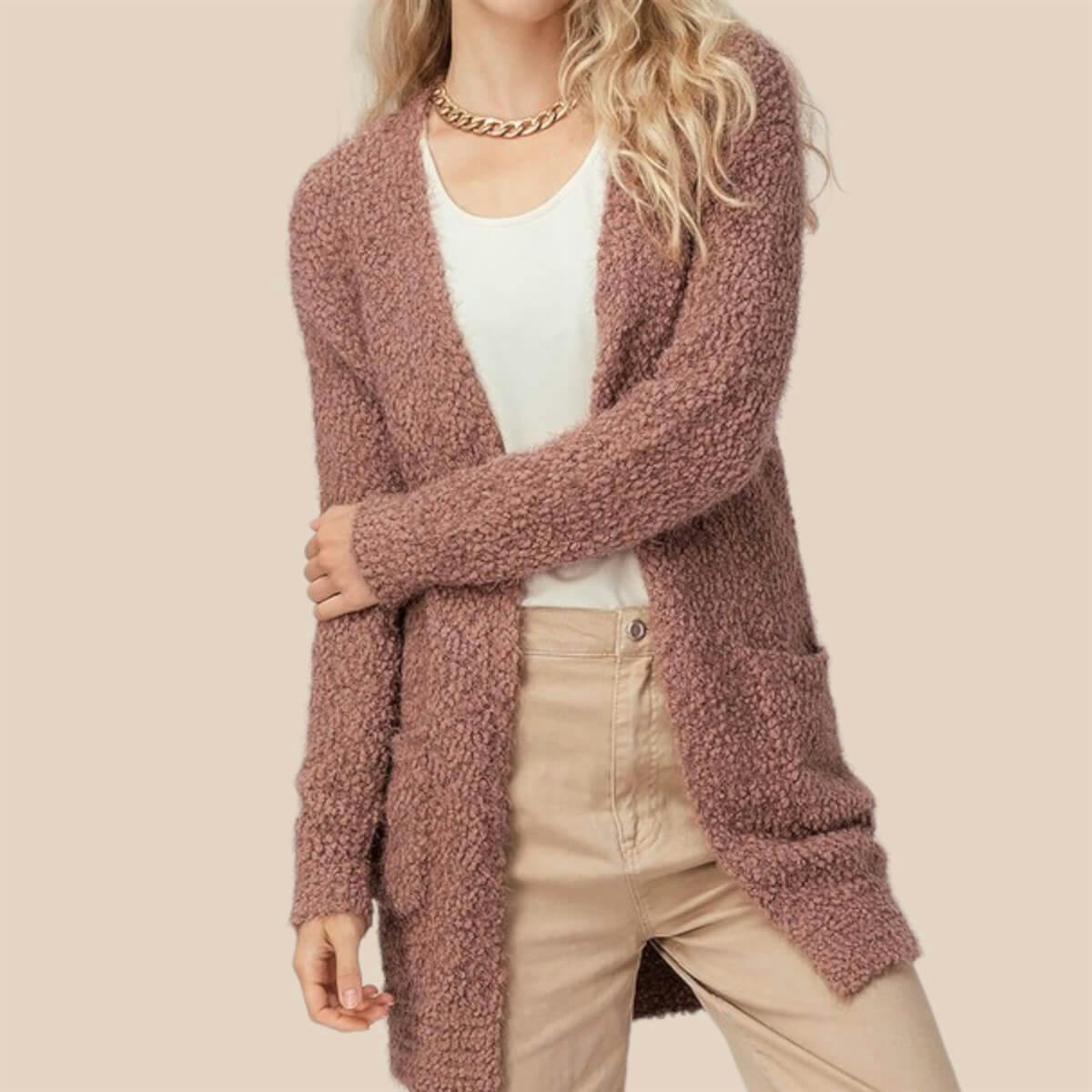 Beverly Popcorn Open Front Cardigan - undefined - Hope + Grace
