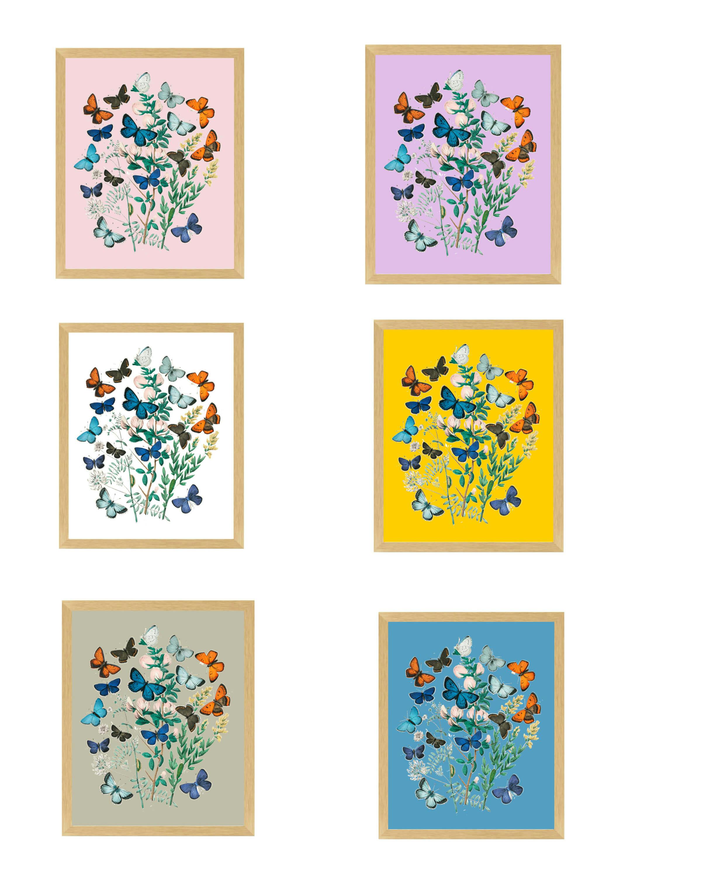 Vintage Butterflies Art Print - Digital Download - undefined - bright side girl shoppe