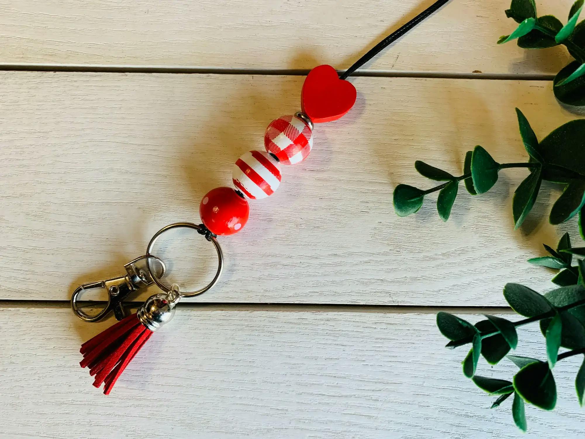 Valentine Lanyard Pink or Red Heart - undefined - Daisy Maisy Boutique