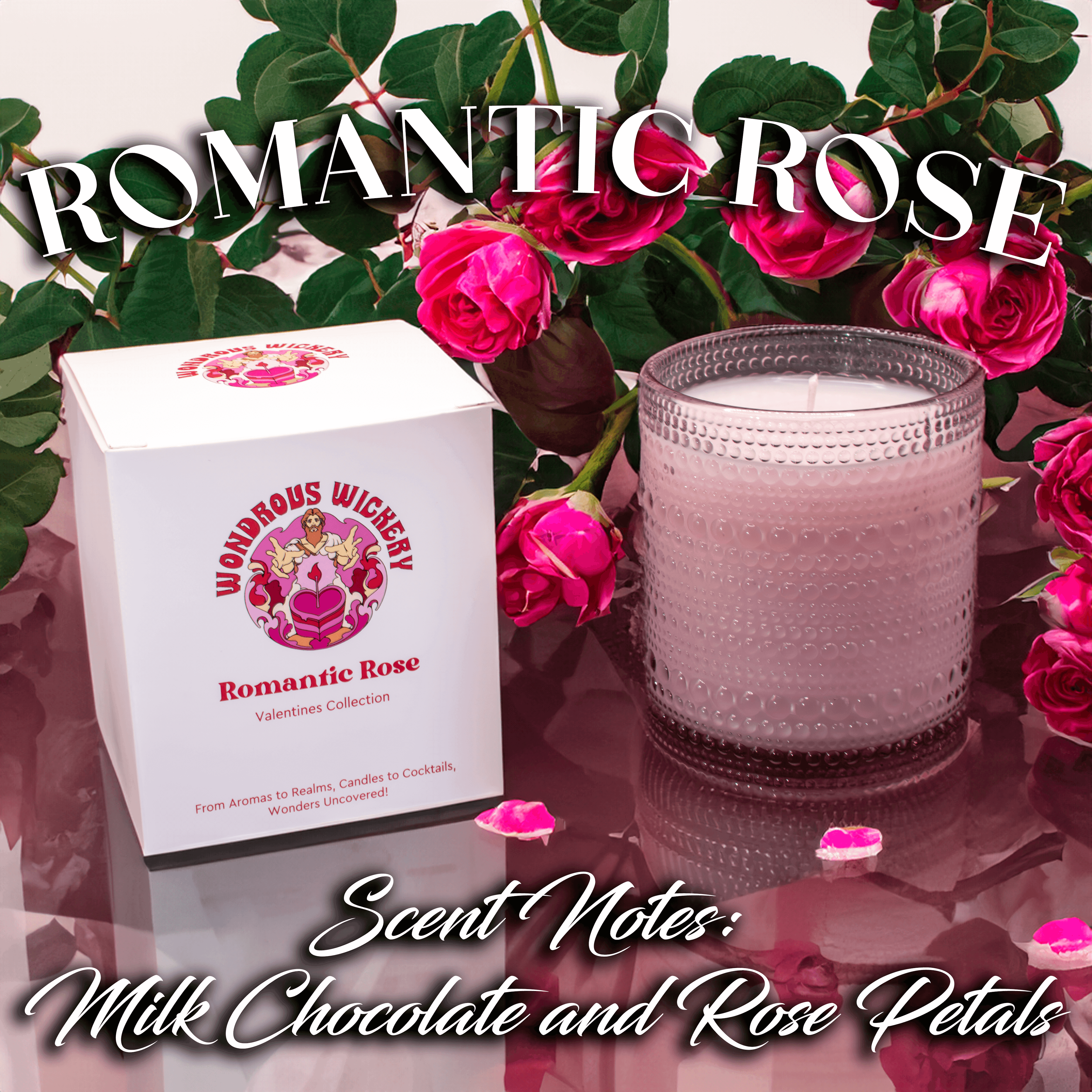 Romantic Rose Candle / Candle to Cocktail Experience / Valentines Collection / LIMITED Edition / Unique Candle Gift / Candles - undefined - Wondrous Wickery