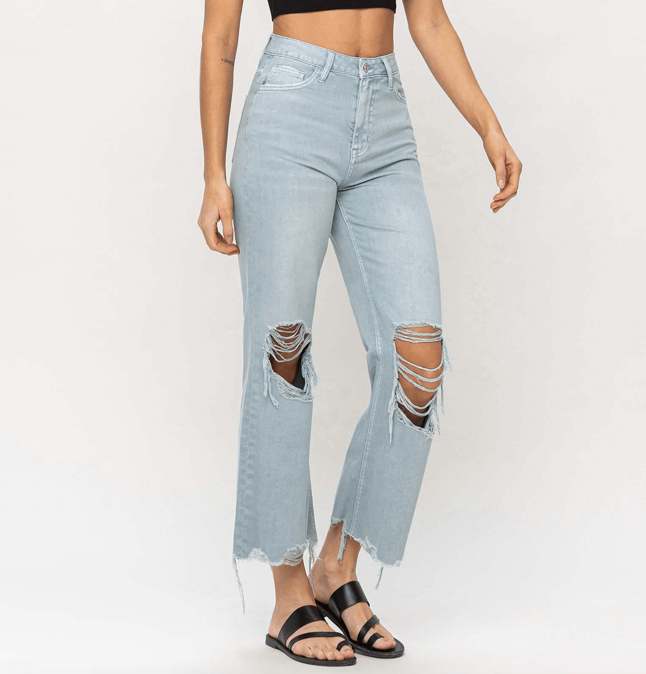90S VINTAGE CROP FLARE - undefined - So Chic Boutique