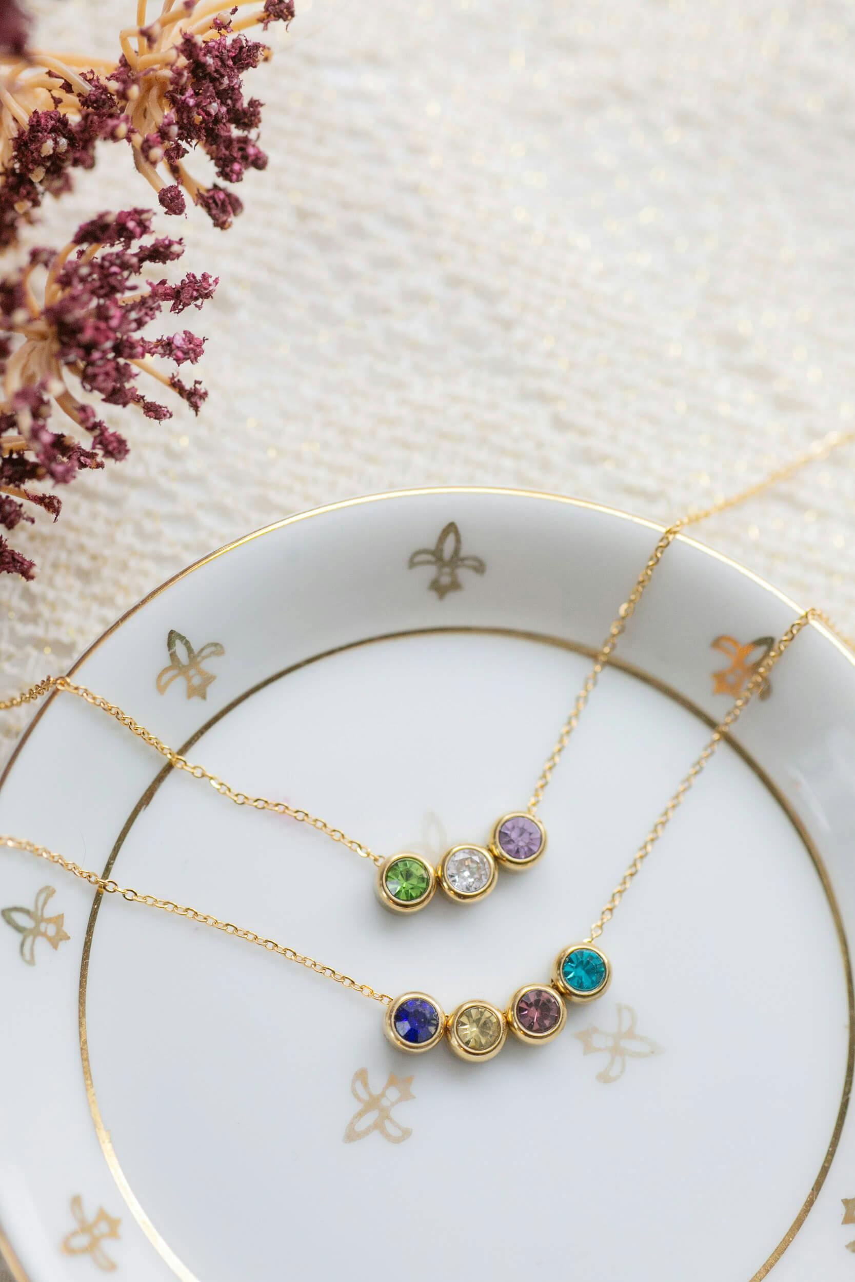 Dainty Birthstone Charm Necklace - undefined - Jewel Therapy