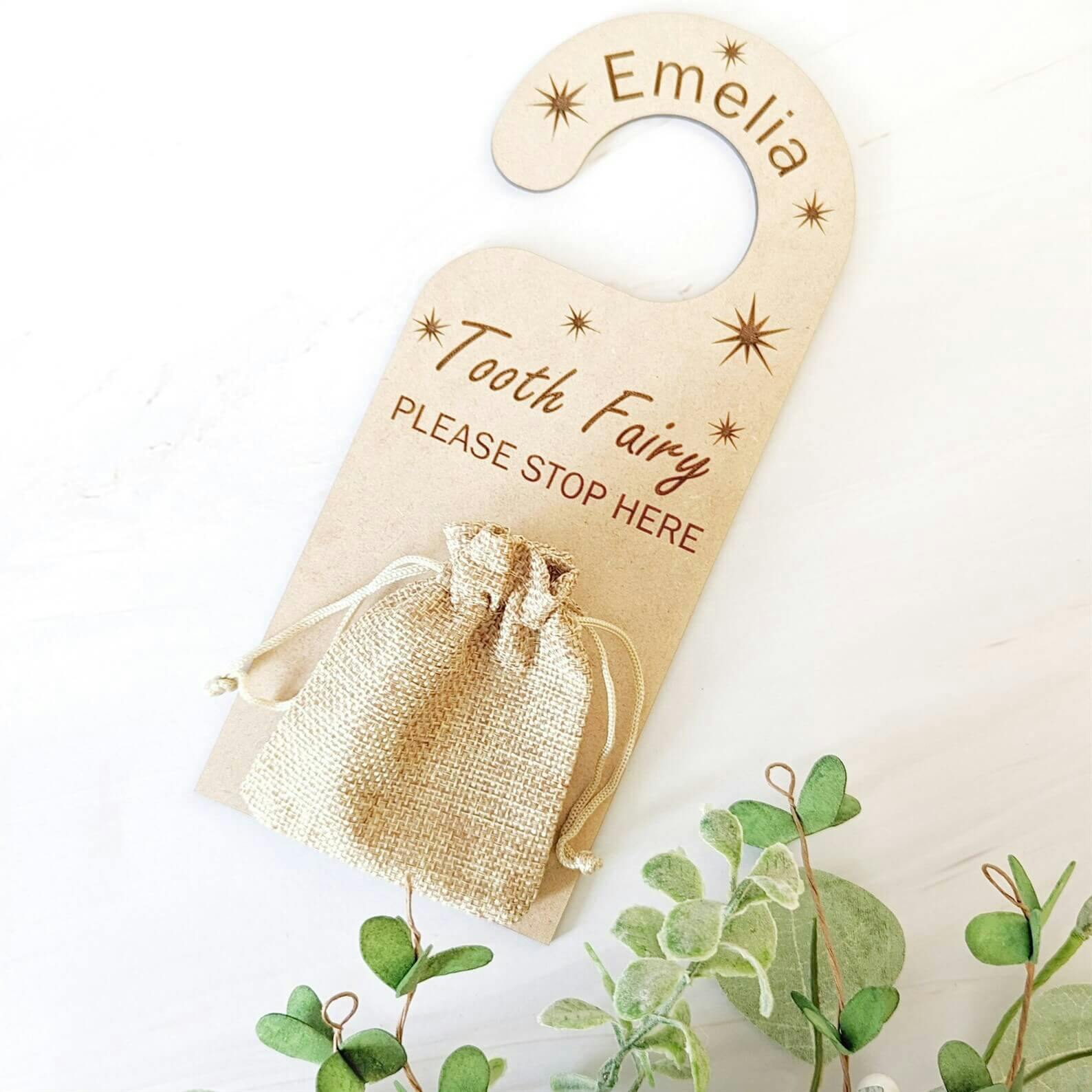 Personalized Tooth Fairy Door Hanger – Custom Magic for Your Little Ones - undefined - Iviana & Co.