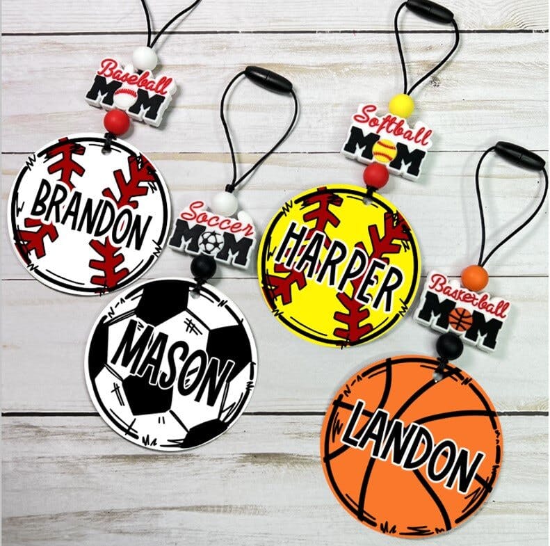 Personalized Sports Mom Bag Tag - undefined - Que Cute Studio