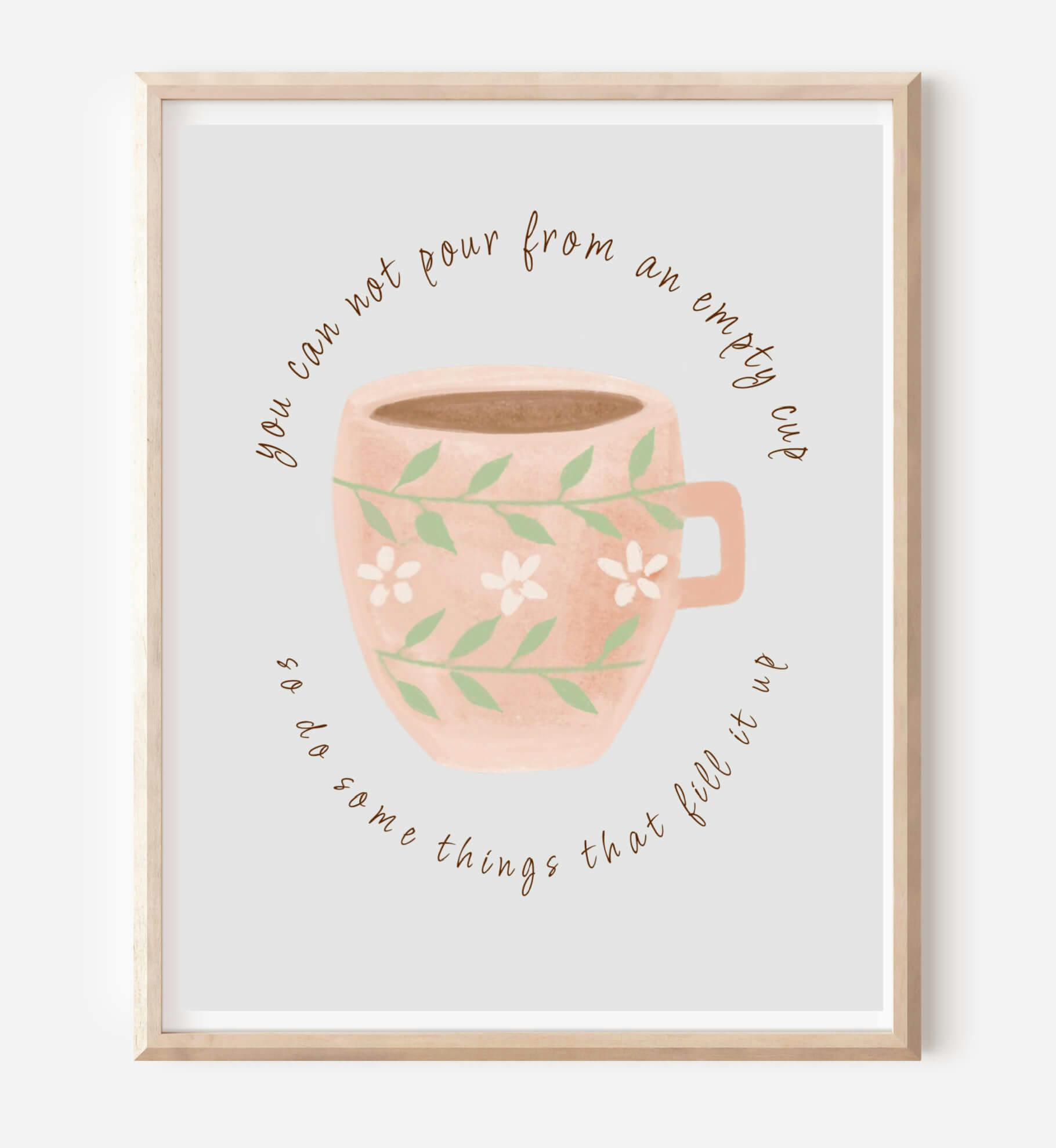 You Can Not Pour from an Empty Cup - Daisy Mug -Eclectic Art - undefined - bright side girl shoppe